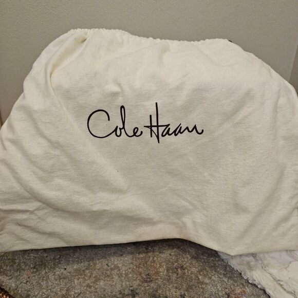 Cole Haan Leather Gold Hobo Handbag with Cloth Bag - Picture 10 of 14